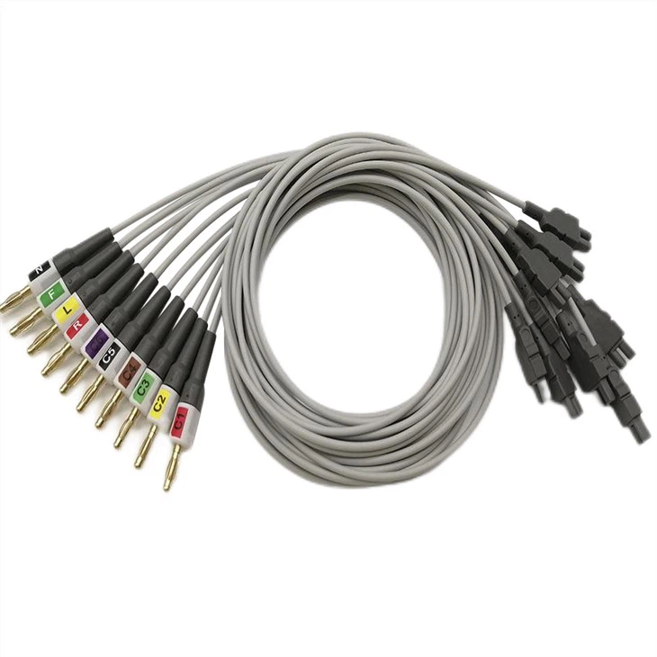 GE CAM 14 EKG/ECG LeadWire With Banana/Clamp Adapter